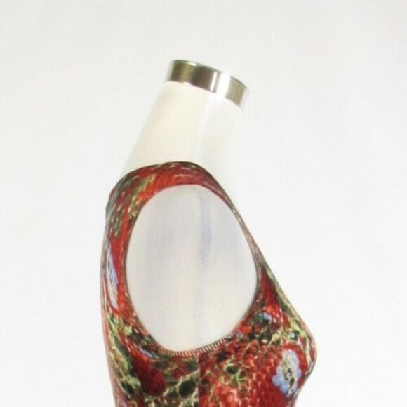 Red and black snake silk MAGASCHONI vest sweater M - Picture 6 of 8